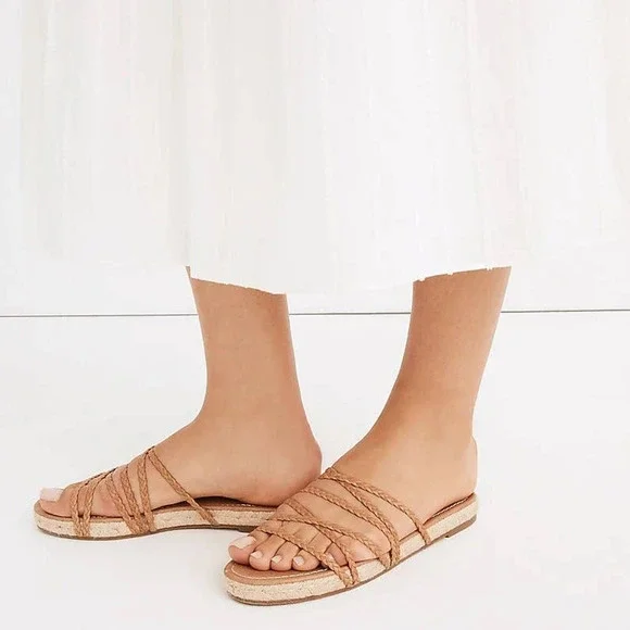 Madewell The Kathryn Espadrille Slide Sandal in Leather - Picture 9 of 9
